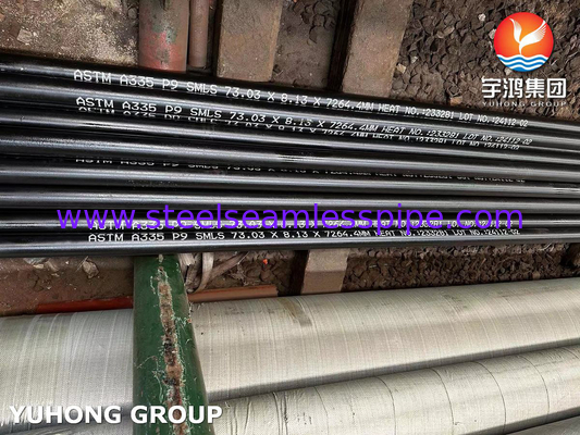ASTM A335 เกรด P9 / UNS S50400 ท่อโลหะผสมเหล็กไร้รอยต่อสำหรับหม้อไอน้ำ