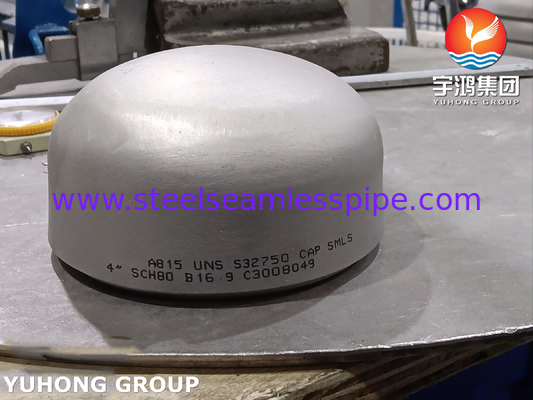 ASTM A815 SAF2507 / UNS S32750 ซุปเปอร์ ดับเล็กซ์ สตีล แคป B16.9 BW