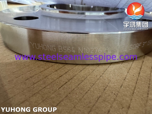 ASTM B564 UNS N10276 นิเคิลสลอยสลิปบนฟลันจ์ / Hastelloy C276 SORF Flange