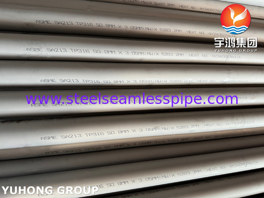 ASME SA213 TP316L ท่อไร้รอยเหล็กไร้ขัด สําหรับการใช้ในโรงไฟฟ้า
