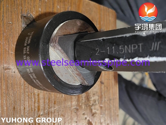 สแตนเลสฟอร์จฟิตฟิต ASME SA105 B16.11 3000 NPT ครึ่งคอปปิ้งกับมาตรฐาน B16.11