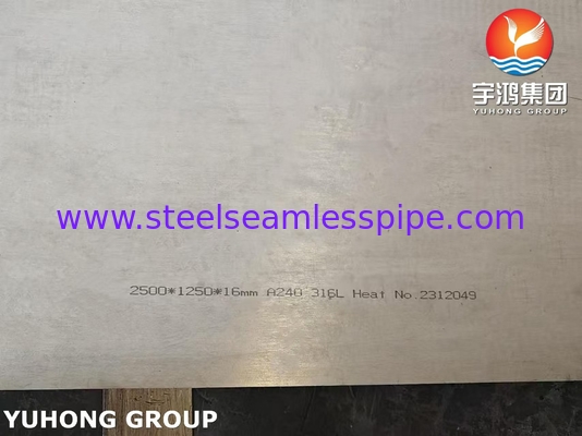 ASTM A240 SS316L 1.4404 S31603 แผ่นสแตนเลสสําหรับน้ํามันและก๊าซ