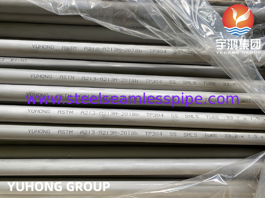 ASTM A213 TP304 304H 304L ท่อแลกเปลี่ยนความร้อนจากสแตนเลส