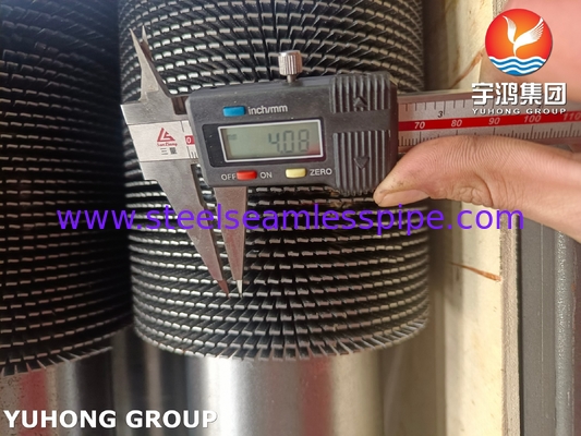TP304H HFW Fin Tube Serrated ประเภท ASTM A312 สําหรับ HRSG ระบบควันการฟื้นฟูความร้อน