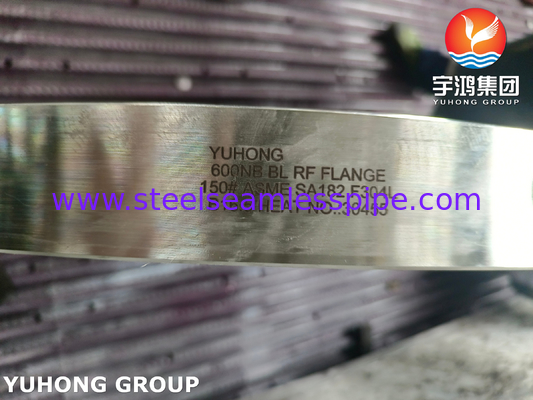 ASTM A182 F304L แฟลนจ์เหล็กไร้oxide ASME B16.5 แฟลนจ์ตาบอดโกง BLRF