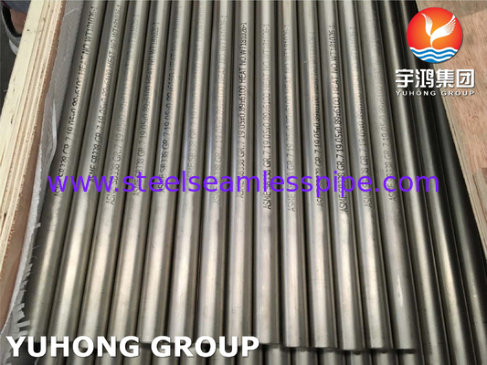 ASME SB338 Gr7 UNS R52400 ท่อเหล็กผสมไทเทเนียม-พัลลาเดียมสําหรับเครื่องปรับความหนา