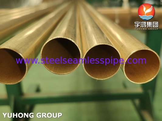 JIS H3300 C6872T / ASTM B111 C68700 ท่อทองแดงอลูมิเนียม ท่อแลกเปลี่ยนความร้อน