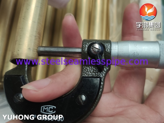 JIS H3300 C6872T / ASTM B111 C68700 ท่อทองแดงอลูมิเนียม ท่อแลกเปลี่ยนความร้อน