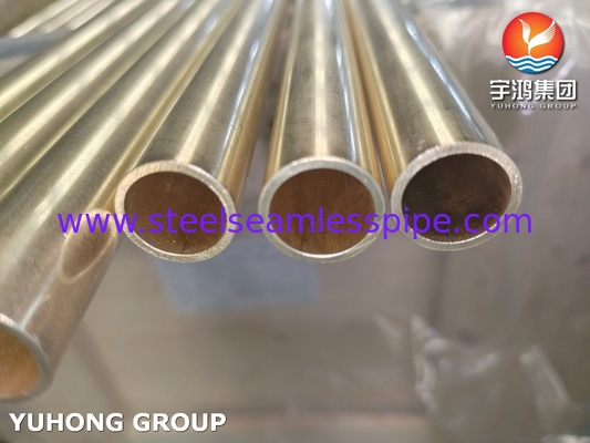 ASME SB111 C44300 ท่อทองแดงไร้สาย ท่อทองแดงสําหรับเครื่องแลกเปลี่ยนความร้อน