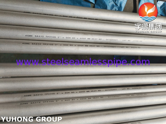ASME SA312 TP310S / UNS S31008 ท่อไร้รอยเหล็กไร้สแตนเลสอุตสาหกรรม