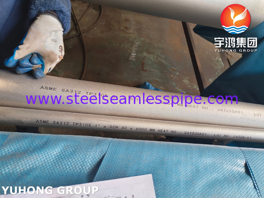 ASME SA312 TP310S / UNS S31008 ท่อไร้รอยเหล็กไร้สแตนเลสอุตสาหกรรม