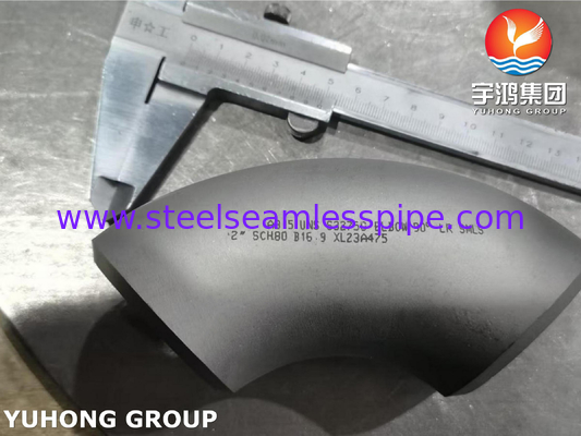 ASTM A815 S32750 การติดตั้งเหล็กไร้สแตนเลสแบบสองแบบ เอลโค 90° LR Buttweld B16.9