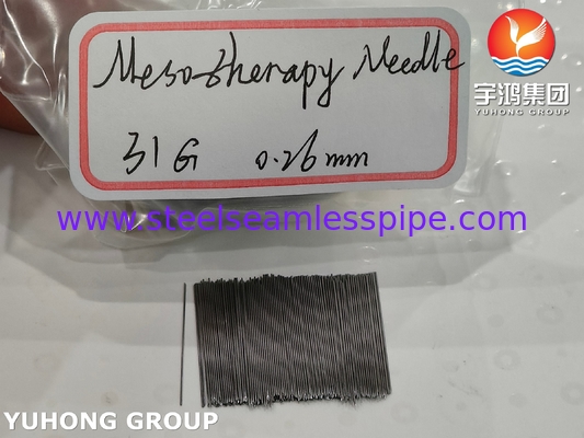 นวดเมซอเทราพี 31G ทรูพูลเบเวลเลท สเตอริล นวดท่อสําหรับการผ่าตัดความงาม ISO9626