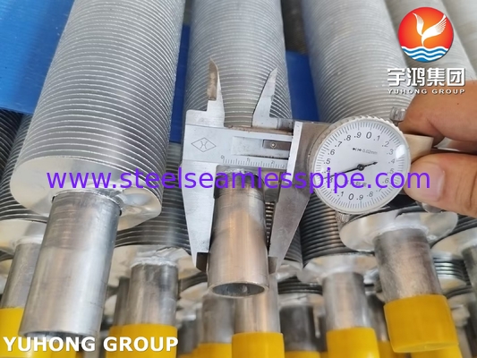 ASME SA249 TP316L หลอดปีกบิดด้วย Al1100 ปีกสตริปสําหรับเครื่องเย็นอากาศ