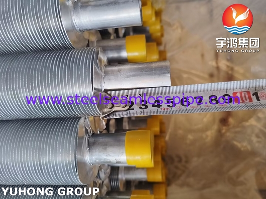 ASME SA249 TP316L หลอดปีกบิดด้วย Al1100 ปีกสตริปสําหรับเครื่องเย็นอากาศ