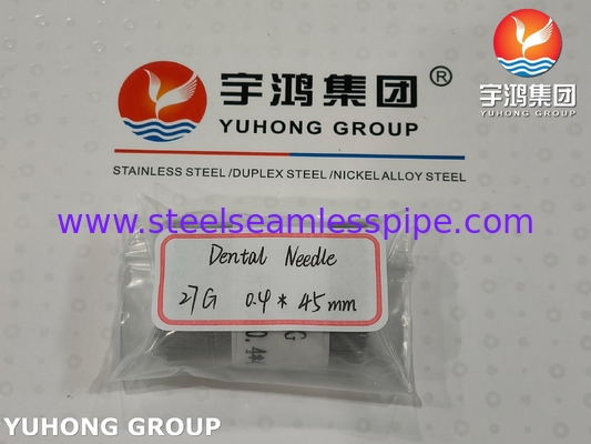 ISO9626, 27G 0.4*45MM, ท่อเข็มฟันทางการแพทย์เหล็กไร้ขัด