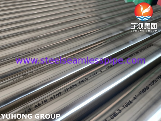 ASTM A269 TP304L ท่อไร้รอยเหล็กไร้สแตนเลส สะอาด, แลกเปลี่ยนความร้อน, การใช้งานในบอเลอร์