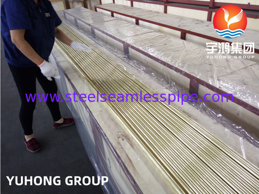 ท่อไร้สายเหล็กเหล็กเหล็กเหล็กท่อท่อทองแดง ASTM B111 C44300 C71500 C68700 การใช้งานเครื่องแลกเปลี่ยนความร้อน