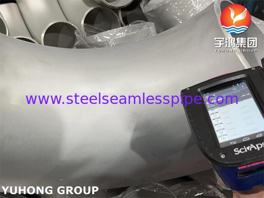 ASTM A403 WPS31254 สแตนเลสแบบสองแบบ 254SMO อะไหล่ 90 องศา LR