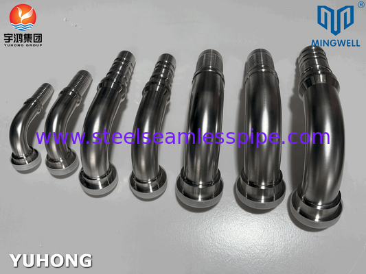 การติดตั้งเชือกเหล็กไร้สแตนเลส 90 ° SAE Flange SS316L สําหรับการใช้งานเชื่อมเชือก Tube