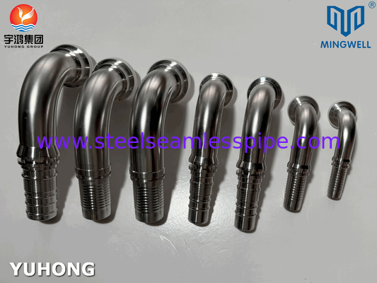 การติดตั้งเชือกเหล็กไร้สแตนเลส 90 ° SAE Flange SS316L สําหรับการใช้งานเชื่อมเชือก Tube