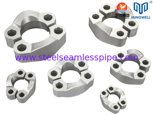 การติดตั้ง Flange เหล็กไร้ขัด SAE Split Flange Clamp SS316L การปั้นไฮดรอลิก