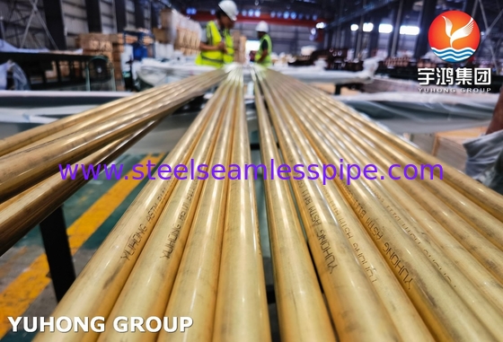 ASTM B111 C68700 ท่อนิกเกิลทองแดงสําหรับการใช้งานในเครื่องปรับความร้อนและเครื่องแลกเปลี่ยนความร้อน
