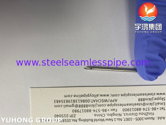 หลอดเข็มตาหลังเหล็กไร้ขัดเหล็ก ISO9626 AV กล่องเข็มสําหรับการไดอลิส
