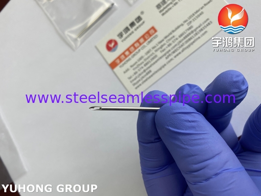 หลอดเข็มตาหลังเหล็กไร้ขัดเหล็ก ISO9626 AV กล่องเข็มสําหรับการไดอลิส