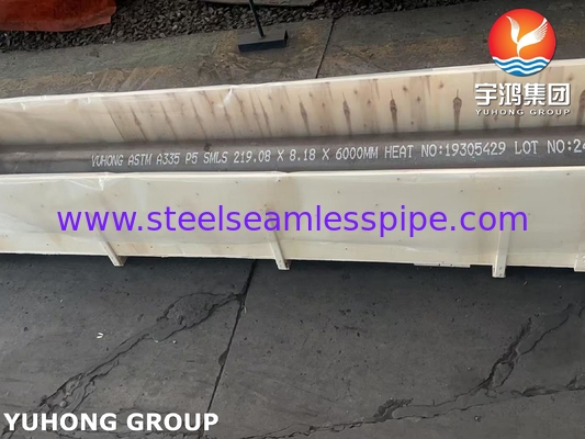 ASTM A335 / ASME SA335 P5 ท่อไร้รอยเหล็กสแตนเลสสําหรับการใช้งานอุณหภูมิสูง