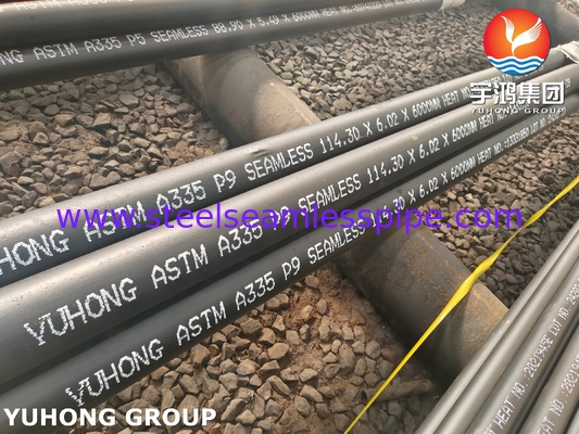 ASTM A335 / ASME SA335 P9 ท่อไร้รอยเหล็กสแตนเลส สีดํา