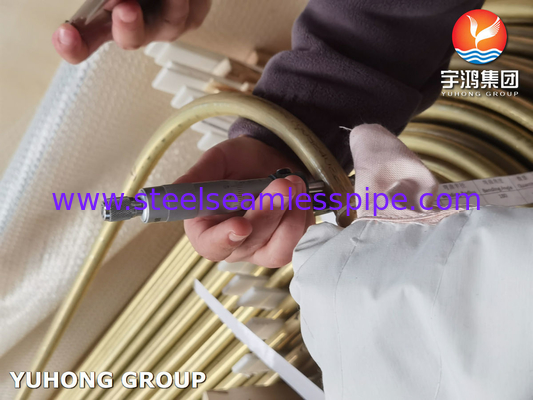 ASTM B395 / ASME SB395 C68700 U Bend Copper Alloy Tube สําหรับเครื่องแลกเปลี่ยนความร้อน