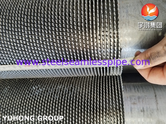 ASTM A312 TP304H หลอดปีกขัดขัดสําหรับเครื่องแลกเปลี่ยนความร้อนและเครื่องปฏิกิริยา