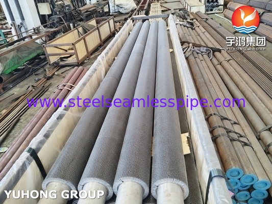 ASTM A312 TP304H หลอดปีกขัดขัดสําหรับเครื่องแลกเปลี่ยนความร้อนและเครื่องปฏิกิริยา