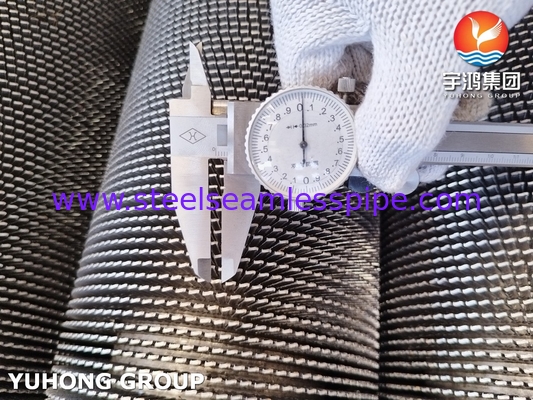 ASTM A312 TP304H หลอดปีกขัดขัดสําหรับเครื่องแลกเปลี่ยนความร้อนและเครื่องปฏิกิริยา