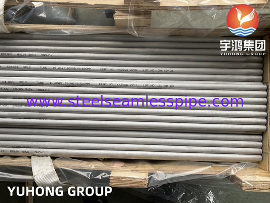 ASTM A789 UNS S31803 SAF2205 หลอดเหล็กแบบย้อนหลังที่ไม่มีรอยในสภาพแวดล้อมที่รุนแรง