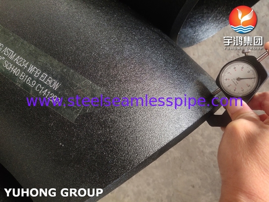 ASTM A234 WPB กระโปรงเหล็กคาร์บอนเอลโคว 45DEG LR Buttwelded BW B169