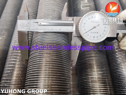 ASME SA179 ท่อปีกขีดออกด้วย Al1100 ปีกสเต็ปสําหรับเครื่องเย็นอากาศ