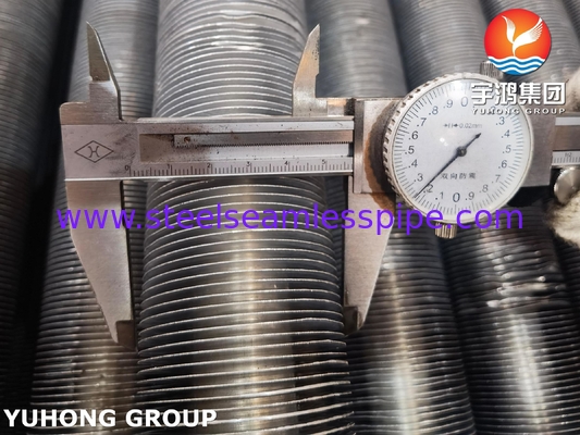 ASME SA179 ท่อปีกขีดออกด้วย Al1100 ปีกสเต็ปสําหรับเครื่องเย็นอากาศ