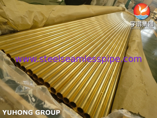 ASME SB111 C44300 ท่อทองแดงไร้สาย ท่อทองแดงสําหรับเครื่องแลกเปลี่ยนความร้อน