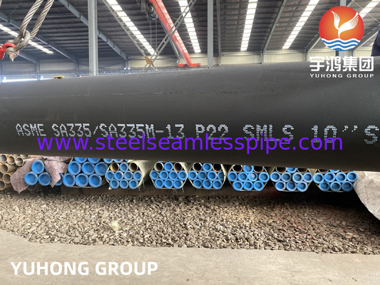 ASTM A335 P22 ท่อหม้อเหล็กเหล็กสแตนเลสไร้สาย สําหรับโครงการโรงแปรรูป