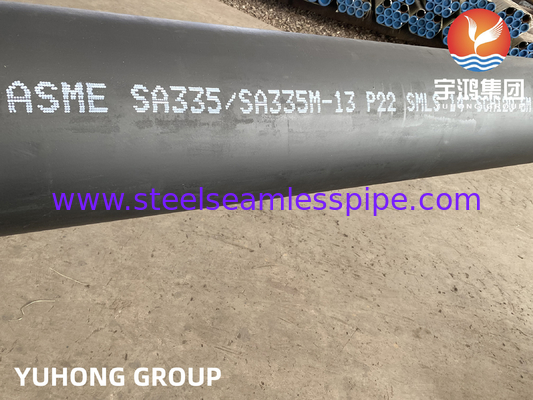 ASTM A335 P22 ท่อหม้อเหล็กเหล็กสแตนเลสไร้สาย สําหรับโครงการโรงแปรรูป
