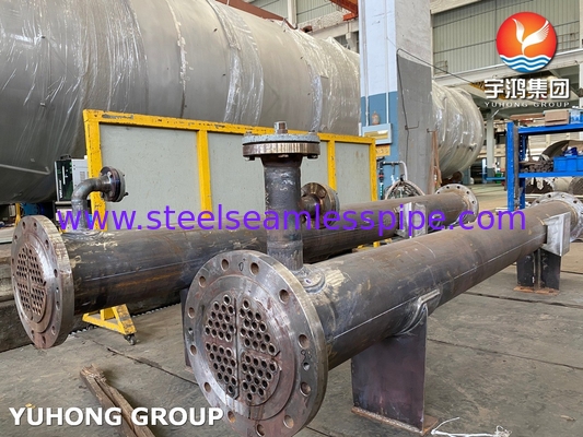 เครื่องแลกเปลี่ยนความร้อนกระเป๋าและท่อด้วยท่อ SS31803 SA-106 เกรด B Shell ASME ตอนที่ VIII
