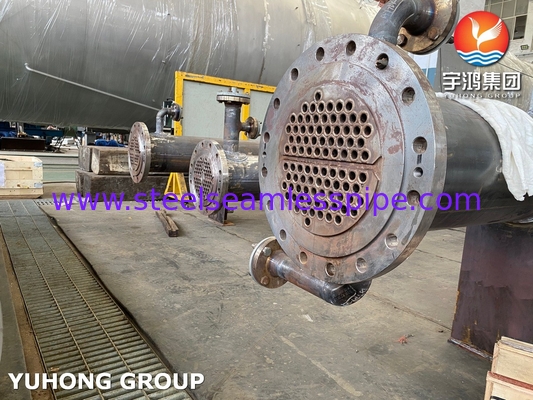 เครื่องแลกเปลี่ยนความร้อนกระเป๋าและท่อด้วยท่อ SS31803 SA-106 เกรด B Shell ASME ตอนที่ VIII