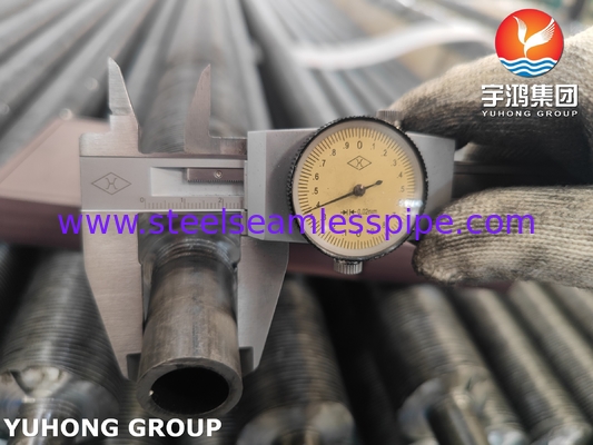 ASME SA209 TP304 สแตนเลส ท่อปีกที่ติดตั้ง ปีกชนิด G กับปีกอะลูมิเนียม 1060
