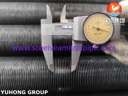 ASME SA209 TP304 สแตนเลส ท่อปีกที่ติดตั้ง ปีกชนิด G กับปีกอะลูมิเนียม 1060