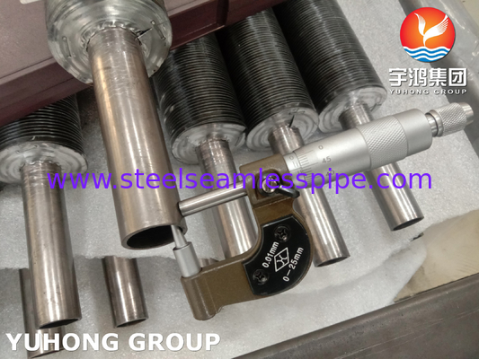 ASME SB163 N04400 หลอดปีกที่ติดตั้งด้วยปีกอลูมิเนียมสําหรับเครื่องเย็นอากาศและเครื่องปั่นแก๊ส