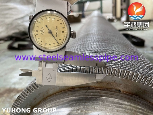 ASME SA312 TP347 สแตนเลส HFW ท่อ serrated ด้วยสแตนเลส Fin สายสําหรับ Economizer