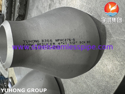 ASTM B366 N10276 ECC เครื่องลดความบริสุทธิ์สูง ท่อส่งกลาง