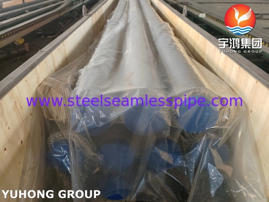 ASME SA312 TP347H ท่อไร้รอยเหล็กไร้ขัด กับ SS Fin Strip สําหรับเครื่องอบอุ่น